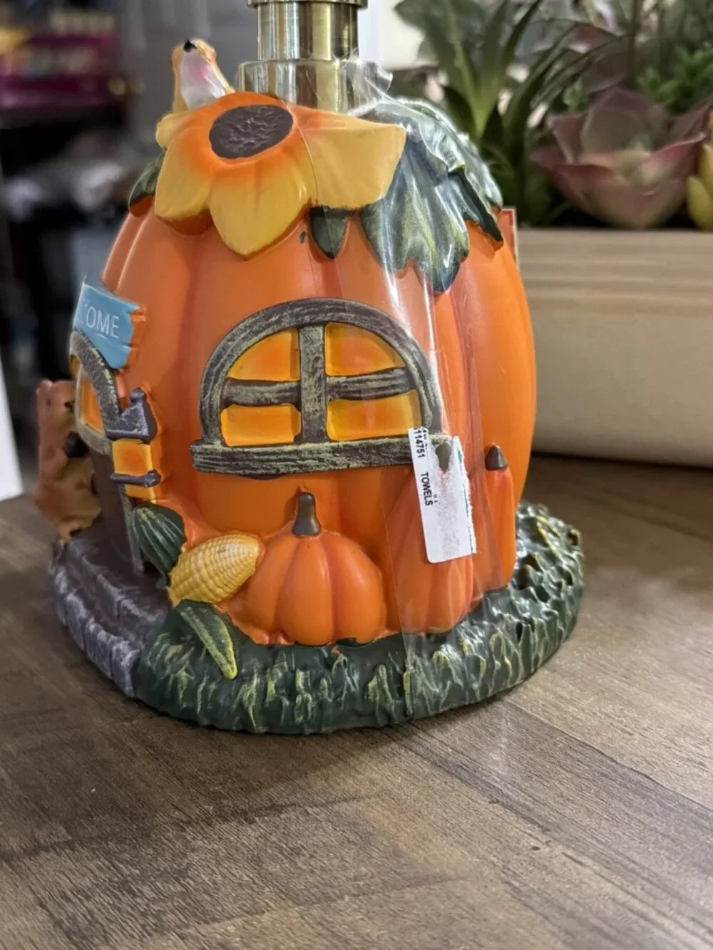Pumpkin House Resin Soap Dispenser 